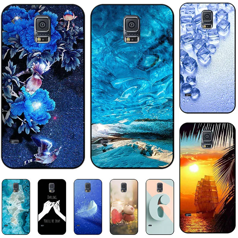 Для Samsung Galaxy S5 Mini G800 S 5 SM-G900F i9600 S5Neo Neo SM-G903F модный крутой мультяшный цветок Capa