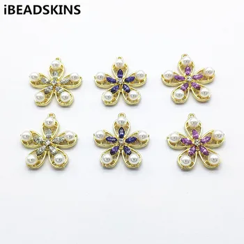 

New arrival!28x26mm 50pcs Rhinestone/Imitation Pearl charm for Hand Made Earrings DIY parts,Jewelry making Findings & Components
