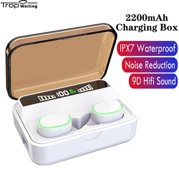 

Trop Weiling Sport Gaming Headset Tws Led Bluetooth Earphones In Ear Earbuds Noise Reduction with Power Bank for Iphone/Xiaomi