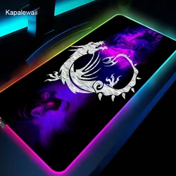 Grand tapis de souris 900x400 RGB MSI, antidérapant, accessoires de jeu, pour ordinateur portable, bureau 