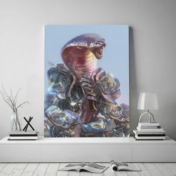 

Futuristic art aesthetic snake modern Canvas poster Painting wall Art decor Living room Bedroom Study Home Decoration Prints