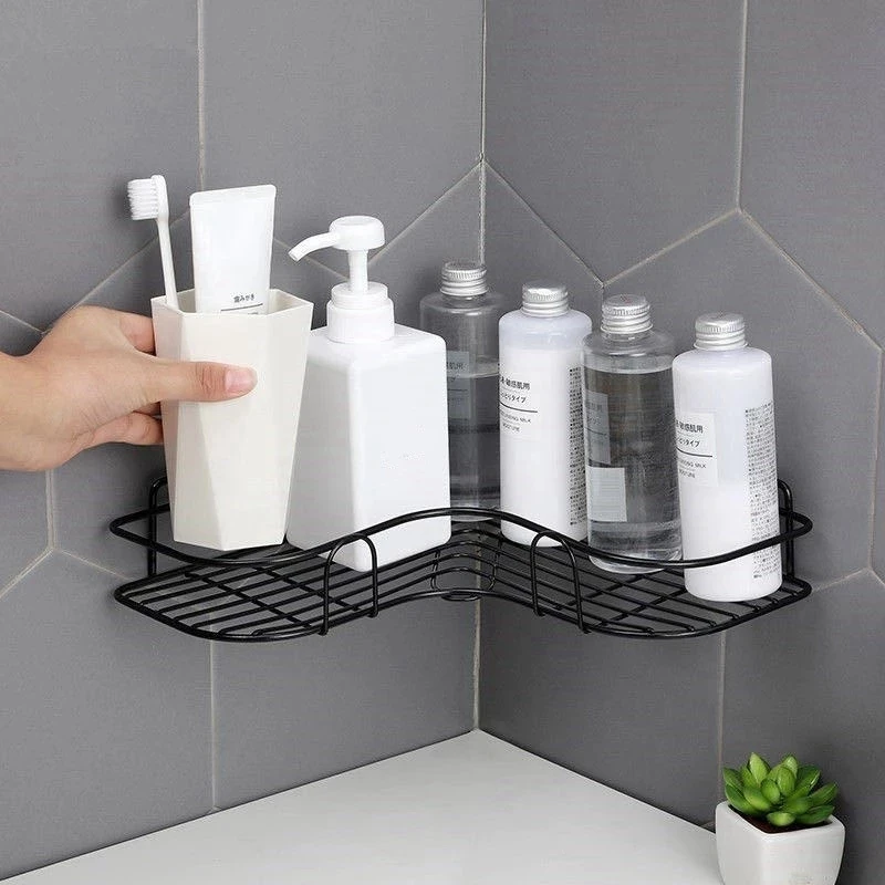 1pc Bathroom Shelf Set Including Shower Head Slider Rail, Adjustable Shower  Caddy, No-drill Storage Rack
