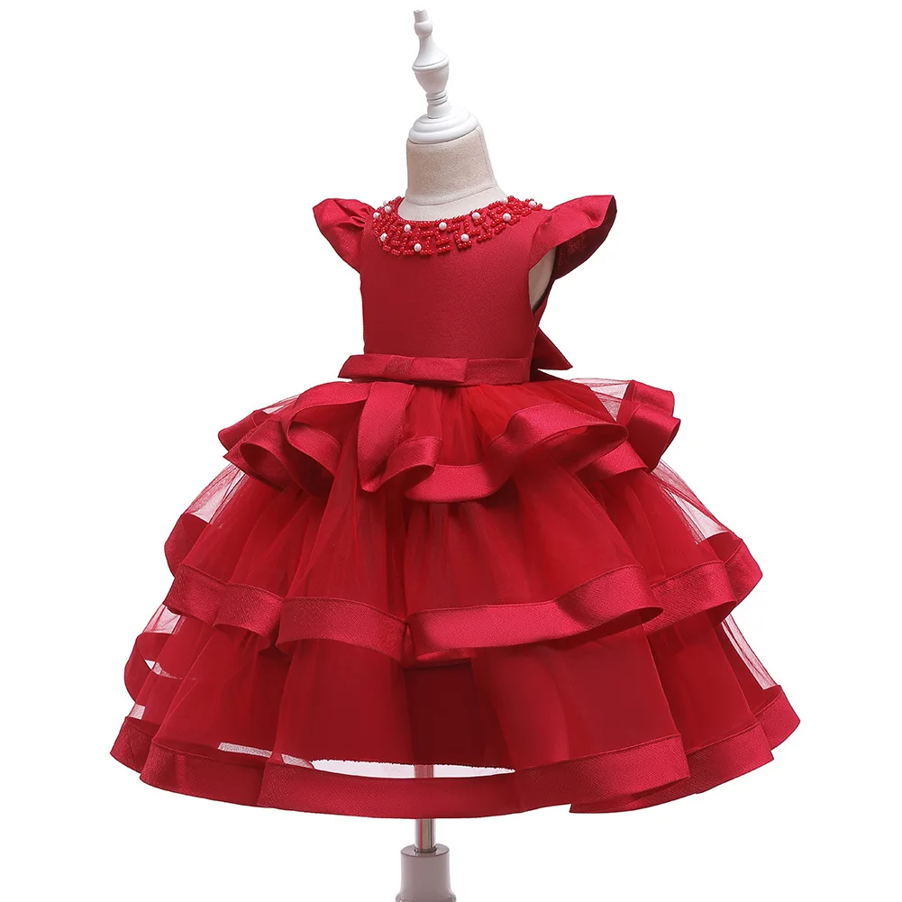 Рождественские детские платья для девочек; платье принцессы; Элегантное свадебное платье с цветочным узором для девочек; детское вечернее платье; vestido infantil