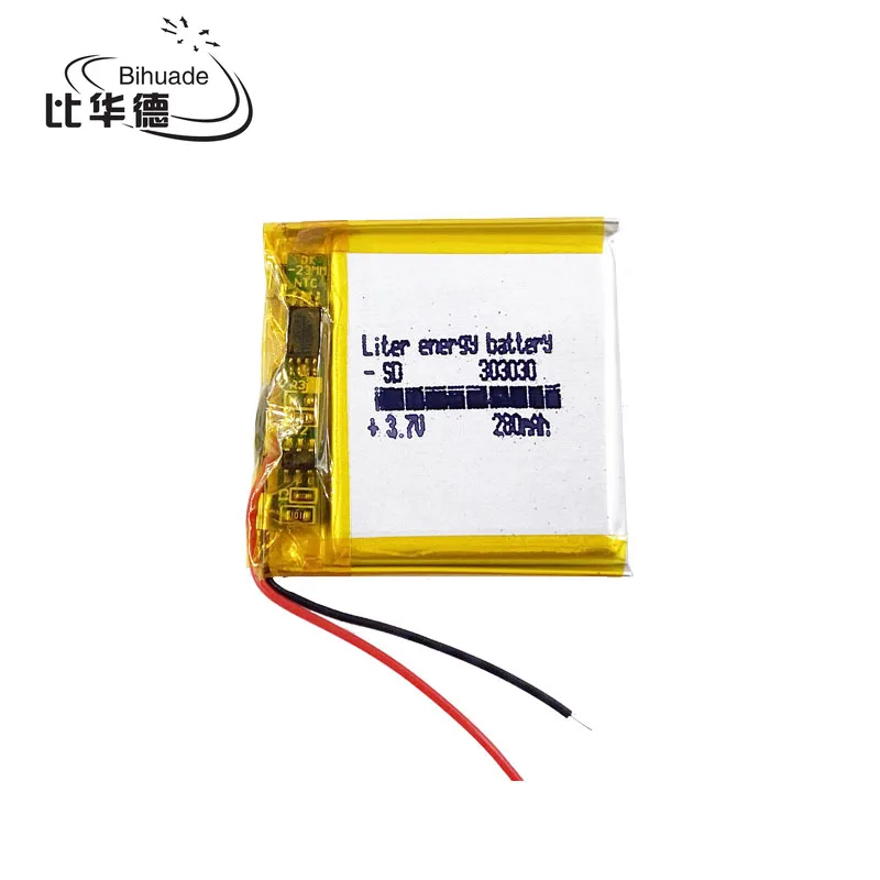 3.7V 280mAh 303030 Polymer lithium ion / Li-ion battery for Voice recorder pen,mp3;mp4,BLUETOOTH,Smart watch