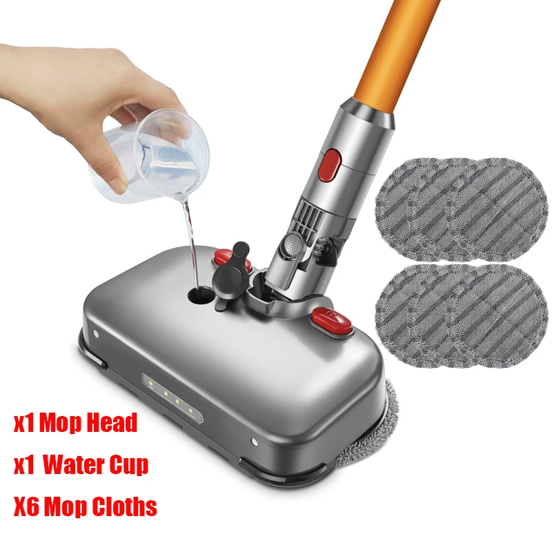 Electric Wet Dry Mop Head With LED Light For Dyson V6 V7 V8 V10 V11