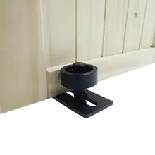 Углеродистая сталь Регулируемая черная с порошковым покрытием Нижняя напольная направляющая для отдыха роликовая дверная фурнитура