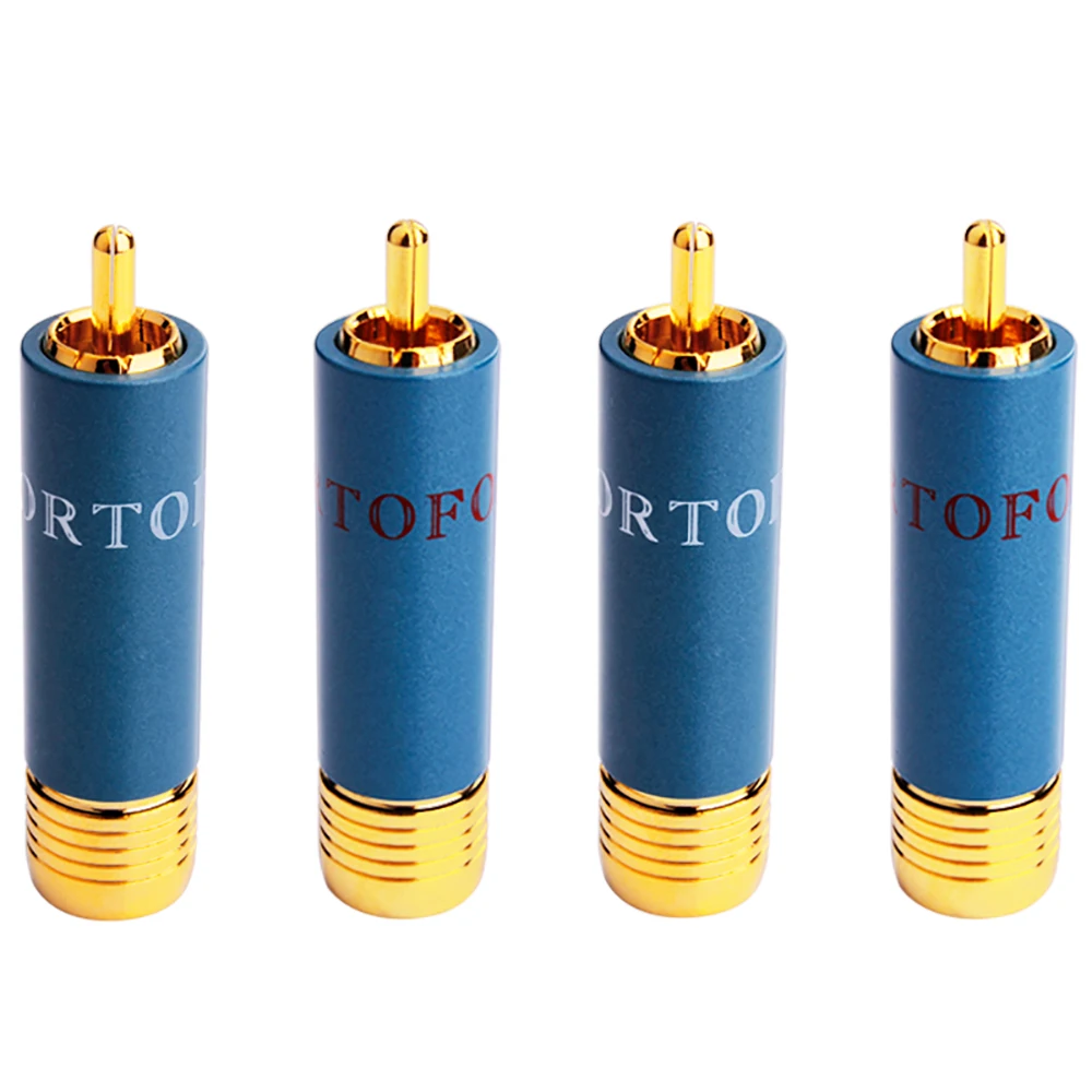 Banhado a Ouro Rca de Referência Conector Hifi Cabeças Plugue Hi-end Ortodônico 8nx Rca 4 - Image 6