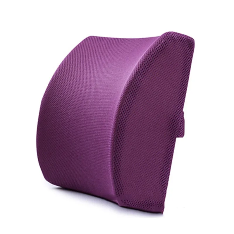 Comfortable Ergonomic Orthopedic Lumbar Support Pillow Memory Foam Car Seat Office Chair Back Support Spine Pillow Cushion Slow - Цвет: P