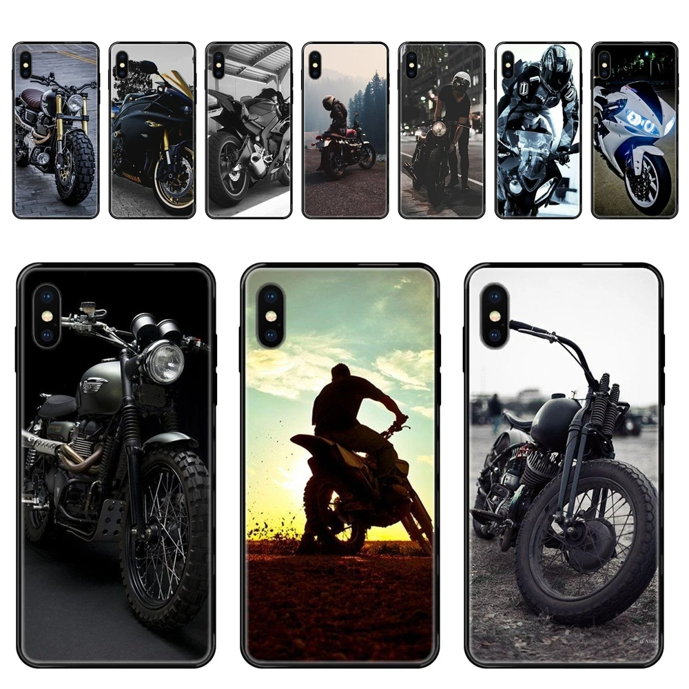 Cool Motorcycle Motorbike Best Price Special Luxury Black Soft Phone Case For Xiaomi Mi Note A1 A2 A3 5 5s 6 8 9 10 SE Lite Pro | Мобильные