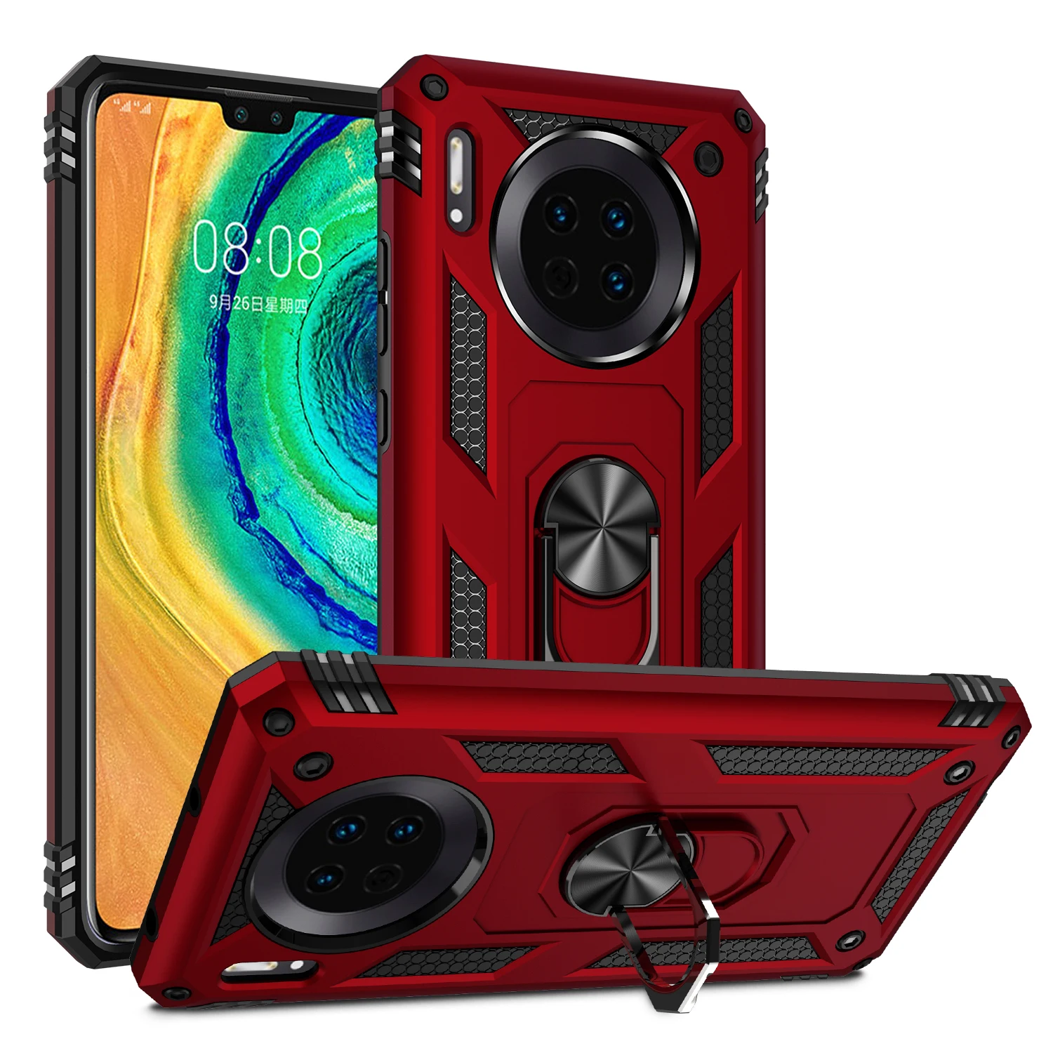 Противоударный армированный чехол для телефона huawei mate 30 Pro 20 X с металлическим
