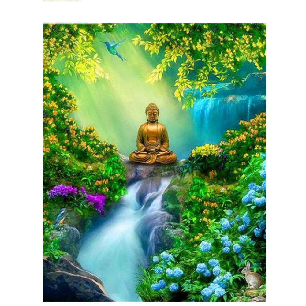 5D Diamond Embroidery Religion Picture Landscape Painting Cross Stitch Wall Sticker Full Mosaic Jq733 | Дом и сад