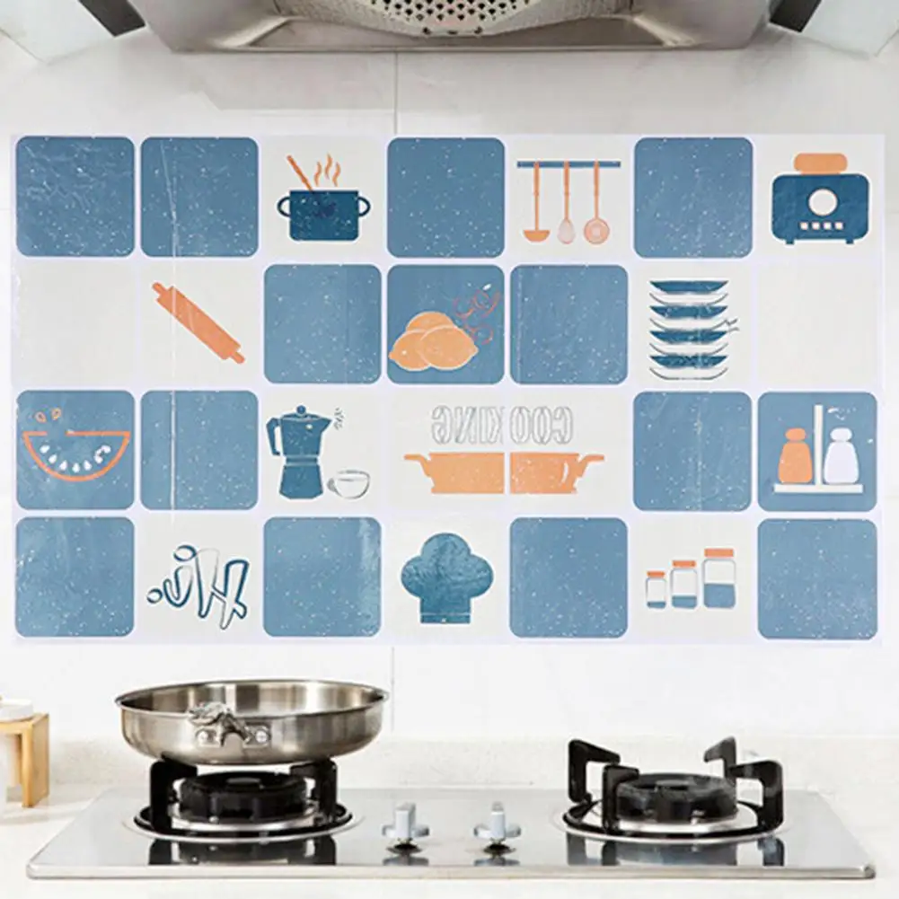 

Animal Fruit Tableware Snacks Waterproof Adhesive Wall Sticker Kitchen Decals