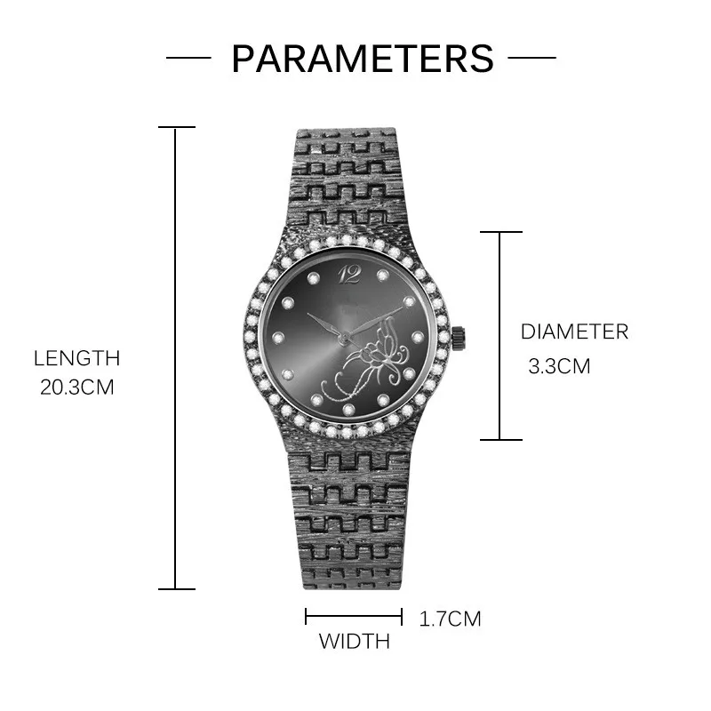 1 шт. новые женские часы-браслет модные стразы женские часы цветок Бабочка Изысканные повседневные женские часы