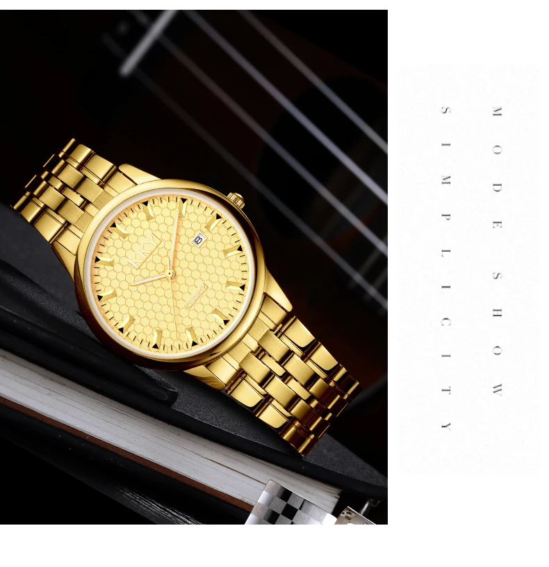 KKY New Brand Creative Golden Briquette Design Quartz Men Women Watches Relogio Masculino Luxury Wrist Watches Female Male Clock