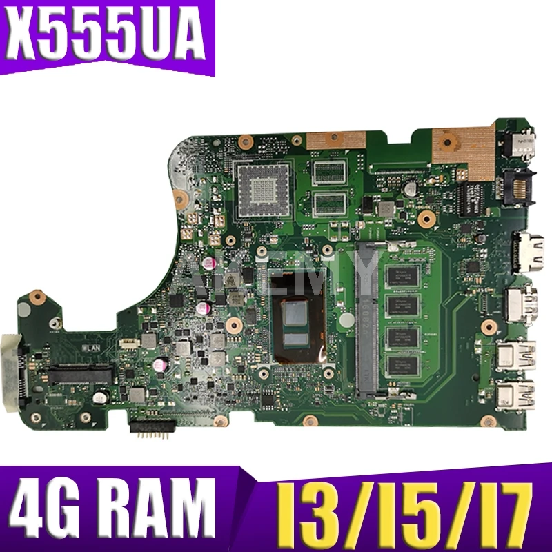 Материнская плата X555UA 4 Гб ОЗУ I3/I5/I7 для ASUS X555 X555U X555UV материнская ноутбука |
