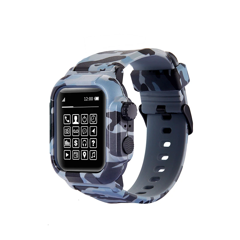 Водонепроницаемый чехол для Apple Watch band 5 44 мм iwatch 42 силиконовый ремешок на запястье