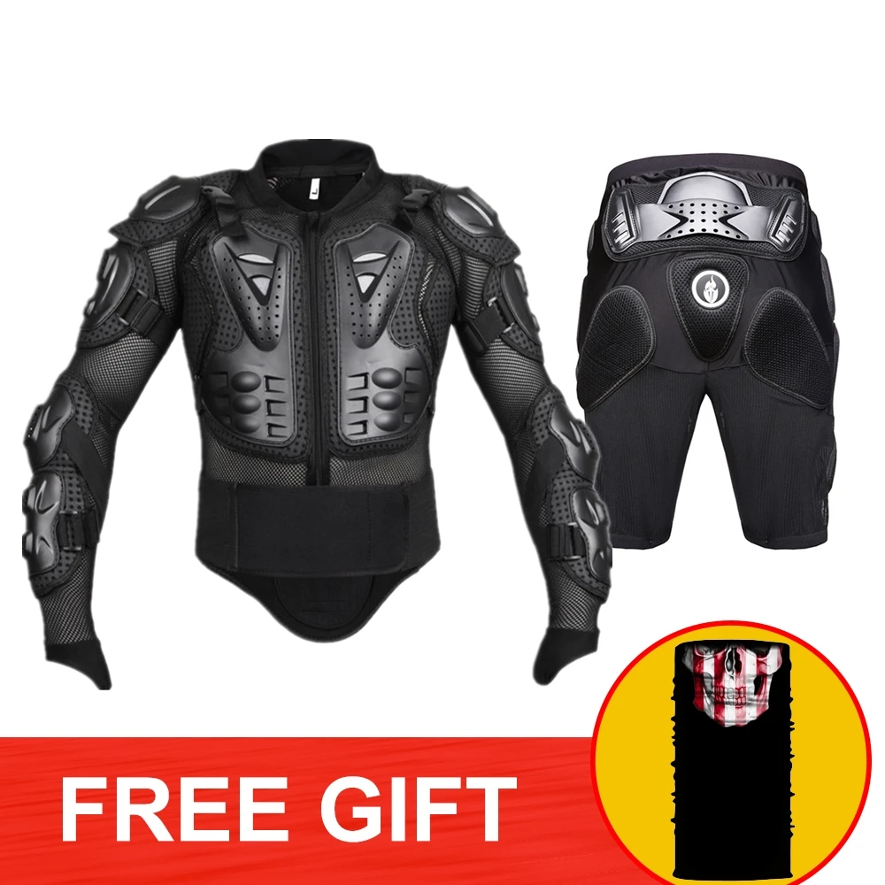 

WOSAWE Motorcycle Jackets sets Motorcyclist Motocross Protection Gear Moto chest Back Support Clothes Armor hip Protector Suits