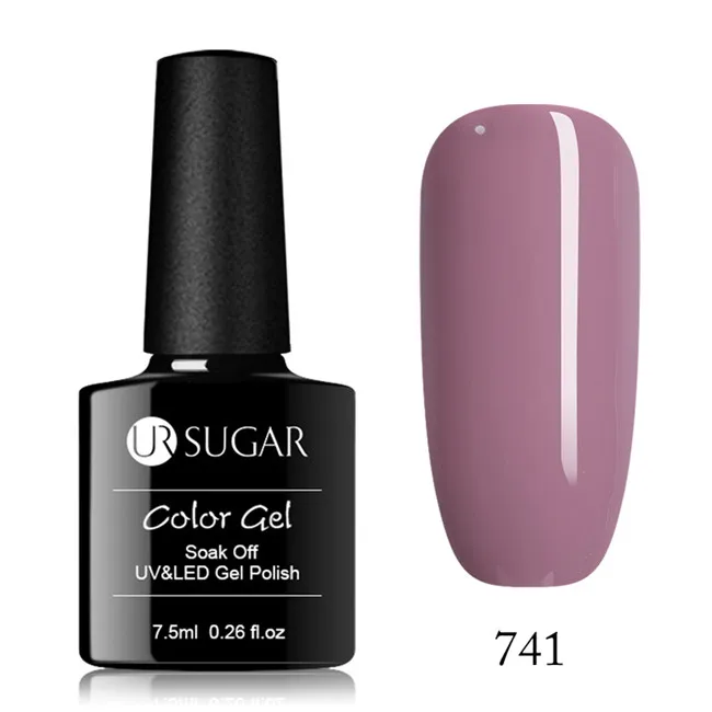 Ur Sugar 7,5 мл Гель-лак для ногтей УФ светодиодный Гель-лак для дизайна Пальцев Гель-лак долговечный Гель-лак для ногтей маникюр - Цвет: 741
