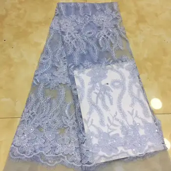 

Madison African Lace Fabric Wholesale French Lace Fabric with Sequins Embroidery Lace Fabric for Wedding Party