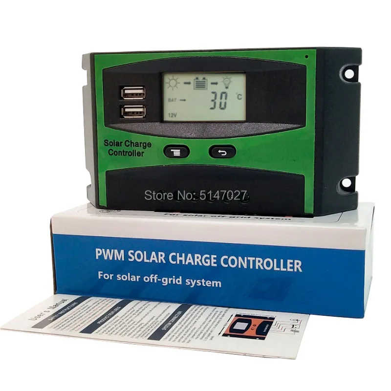Новый высококачественный PWM 30A 20A Контроллер заряда и разряда 12 В 24 в