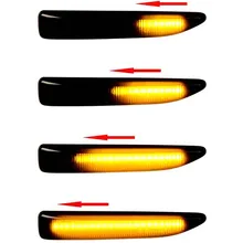 

Dynamic Amber LED Side Marker Light Assembly Compatible For 2002-2008 BMW E65 E66 E67 7 Series 745i Turn Signal Blinker Lamp