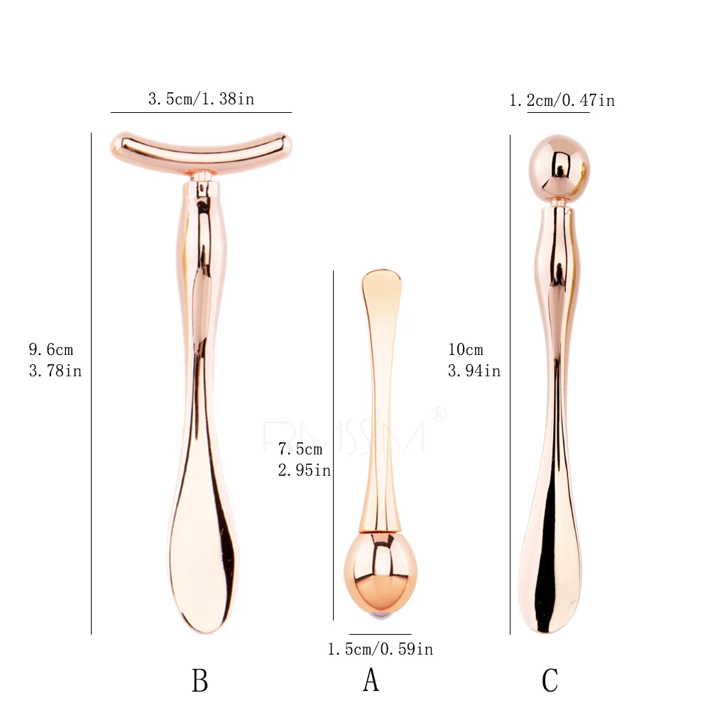 Eye Mini Anti Pouch Dark Circles Massageapparat T-form Lifting Massage Ansiktsbehandlingar Thin Face Magic Stick_voghion.com