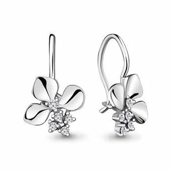 

AQUAMARINE earrings with cubic zirconia, silver 925