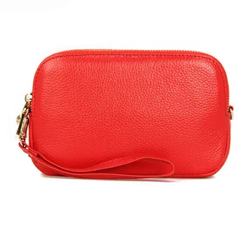 

Genuine Leather Double Zip Crossbody Shoulder Bag Women Messenger Bag Women Fashion Bags & Clutch Designer