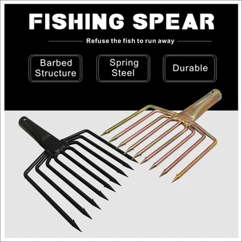 

ORJD fishing harpon spear 9 Prong Spearhead Fork Harpoon Tip with Barbs Diving Spear Gun Head Fishing Tools fish fork Free Ship