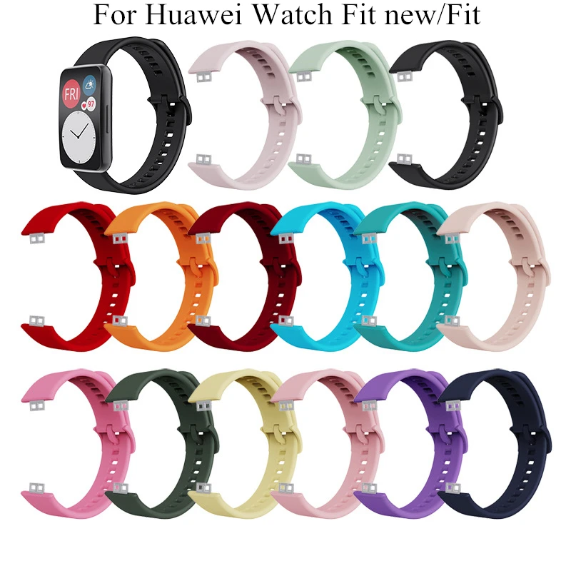 Silicone Watch Strap For Huawei Watch Fit new SmartWatch Band Sport