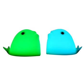 

LED Night Light Motion Sensor Baby USB Cute Whale Rechargeable Children Night Lamp Toy Lights Silicone Safety dolphin