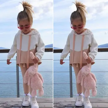 

Children Toddler Kids Baby Girls Hooded Pullover Tops Shirt + Pants Outfits Clothes Set Tracksuit