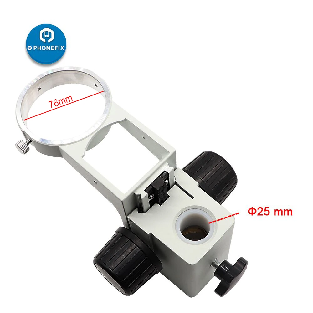 

76mm Diameter Adjustable Zoom Stereo Microscope Focusing Holder Bracket Universal Table Stand Holder for Pcb Motherboard Repair