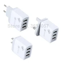 5 шт 5G быстрая зарядка 3,0 USB зарядное устройство 5В 2.1A QC3.0 UK EU US Быстрая зарядка настенное зарядное устройство для мобильного телефона зарядное устройство 3 порта usb