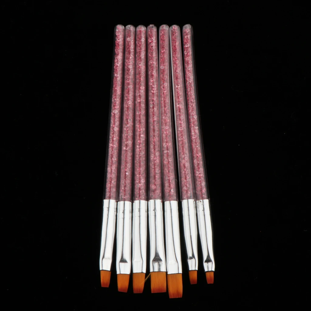 Pro UV Gel Nail Art Brushes Painting Drawing Dotting Liner DIY Tool Set 7Pcs