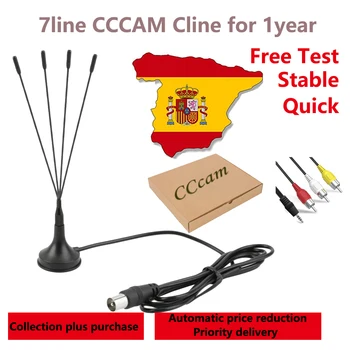 

1 year Very stable European receiver Cccams line in Spain for DVB-S2 Ccams satellite receiver European channel 7 lines