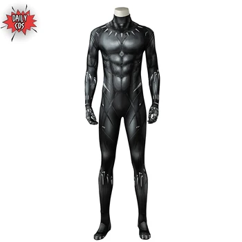 

Black Panther Ticciara 3D Printing Spandex Jumpsuit Halloween Cosplay Superhero Costume for Adult Men