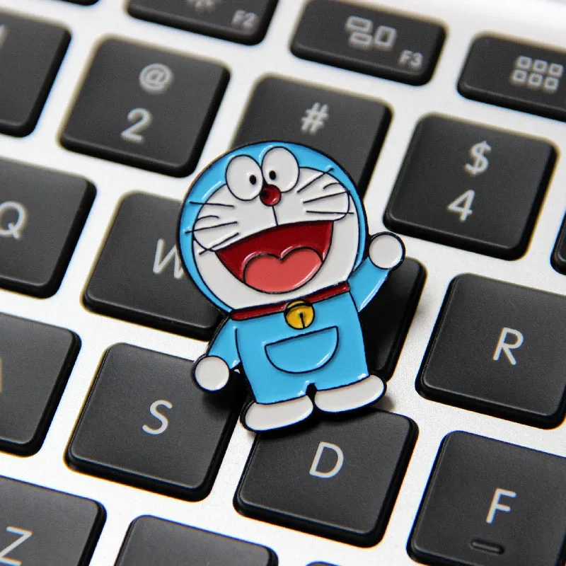 Аниме Doraemon булавки и броши Милая брошь булавка лацкан рюкзак сумки значок одежда шляпа подарок для женщин детская мода ювелирные изделия