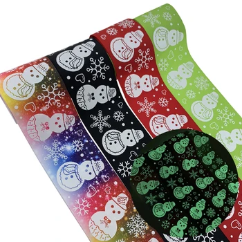 

BOCA New Arrival 3 Inch Christmas Glowing Ink Printed Grosgrain 100 Yards DIY Handmade Hair Accessories