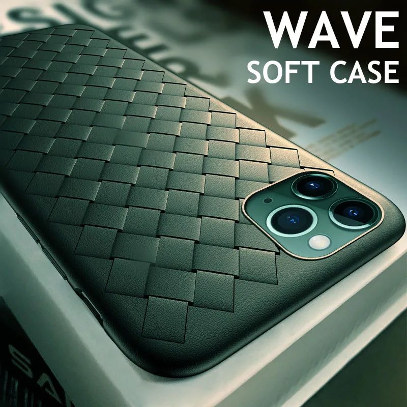 Подходит для IPhone 11 Pro Max тканый защитный чехол из искусственной кожи IPhone 6 6s7 8 Plus Классический Модный мягкий чехол
