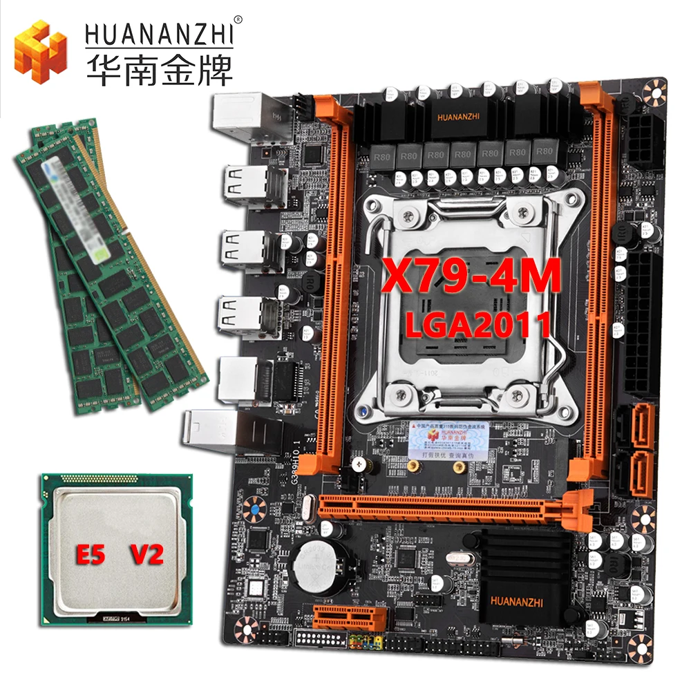 HUANANZHI x79 4m Xeon E5 процессор V2 материнская плата M ATX USB3.0 SATA NVME NGFF M.2 SSD DDR3 4 ГБ 8 16 32 REG ECC