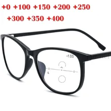 Новые прогрессивные мульти-фокус мужские голубые световые блокирующие очки для чтения TR90 Анти-усталость Круглые Женские диоптрические очки для чтения NX