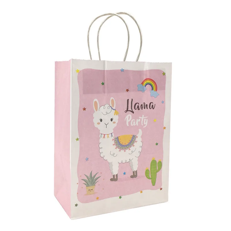 5Pcs pink Chicinlife 5 шт. Альпака лама бумажные коробки для конфет Подарочная сумка с днем рождения Свадебные украшения детский Душ Поставки - Цвет: 5Pcs pink