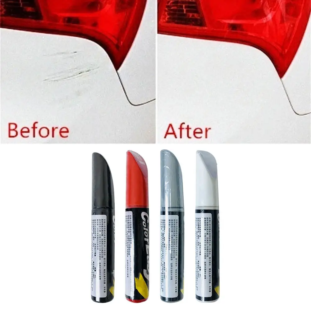 Car Paint Repair Pen Scratch Repair Pen Professional Matt Red White Silver Black Paint Touch