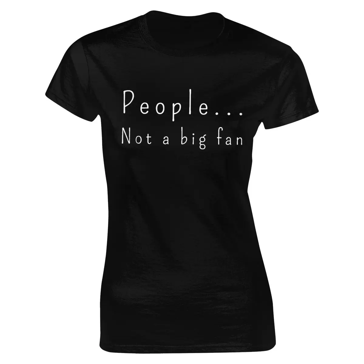 

Mens New Fashion Brand Funny People Not a Big Fan Introvert Sarcasm T Shirt O-neck Print Casual Cotton Short Summer Regular