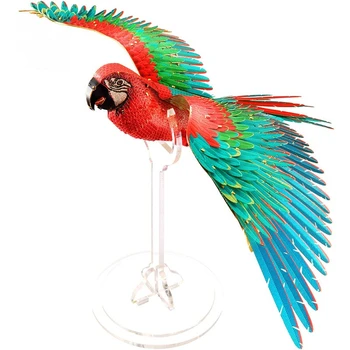 

Macaw 3D Metal Three-dimensional Puzzle Diy Handmade Animal Ornaments Assembled Model Children's Puzzle Adult Intelligence Toys