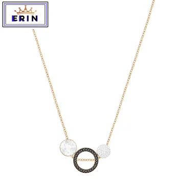 

ERIN High quality SWA new clavicle Crystal Necklace Round Pendant high end women's Necklace