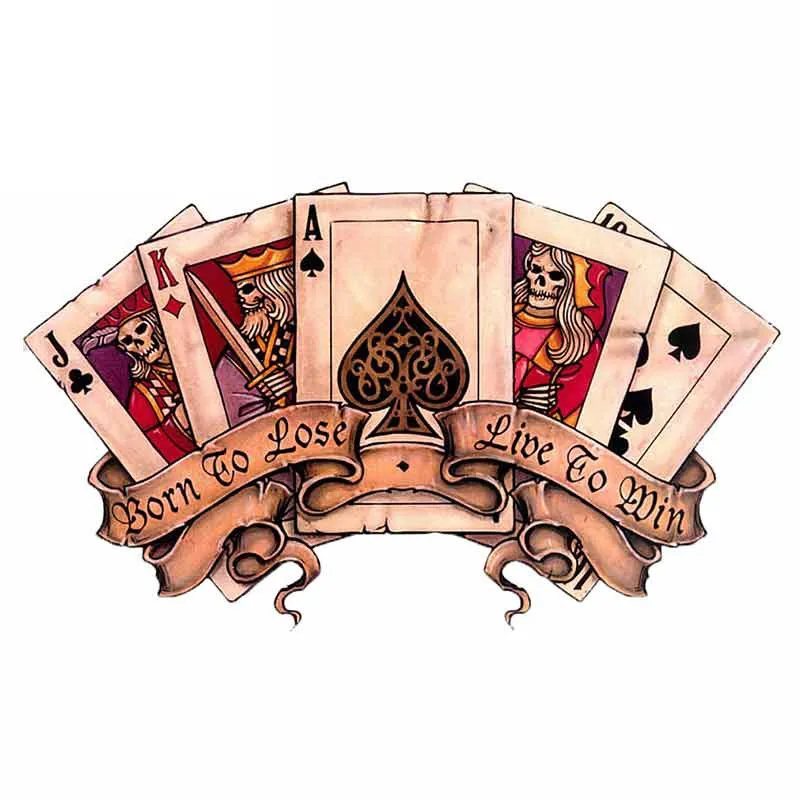 

Креативные автомобильные стикеры аксессуары покер Ретро окно винил ПВХ 13 см * 12 см мотоцикл водонепроницаемый лобовое стекло Автомобиль Стайлинг наклейка