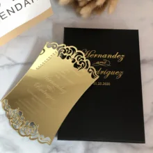 60-бесплатно при индивидуальном заказе ясно Стекло акриловые свадебные пригласительные открытки с Коробки