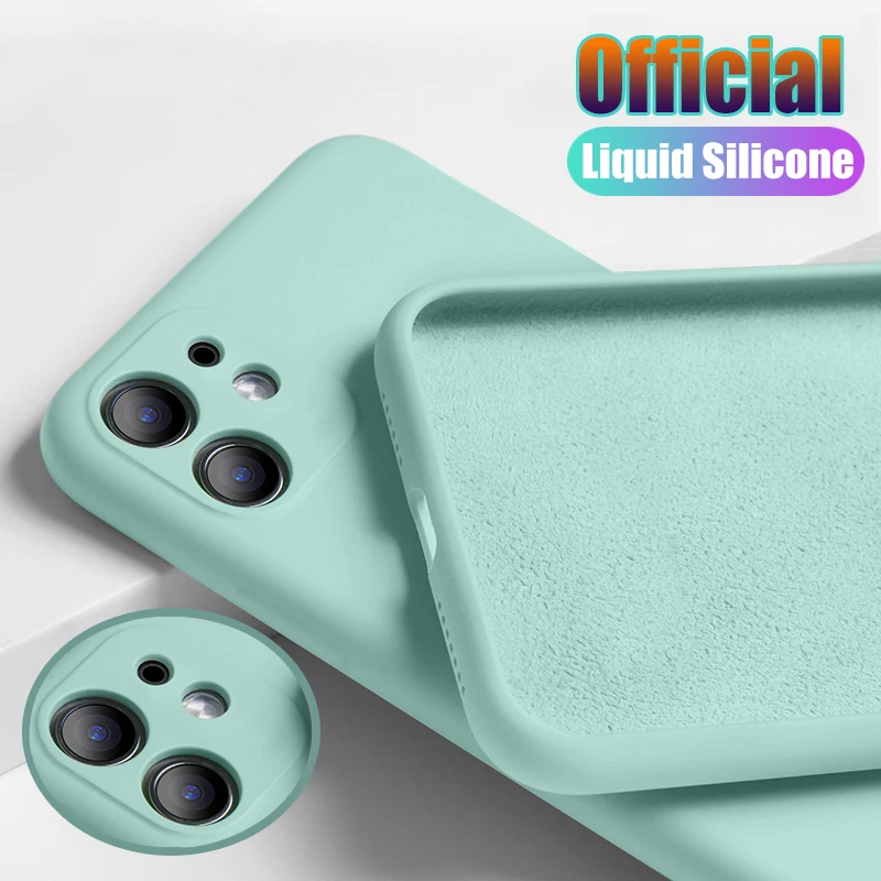 Original Soft Case For iPhone 11 Pro X XS Max XR Luxury Silicone Protection Cover Capa 7 6 6S 8 Plus SE 2 Phone | Мобильные телефоны